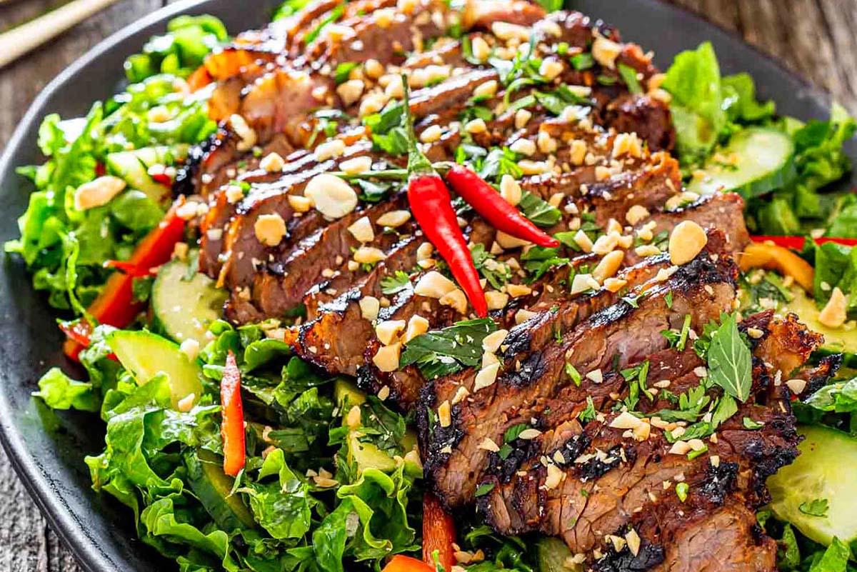 Easy Thai Steak Salad. 