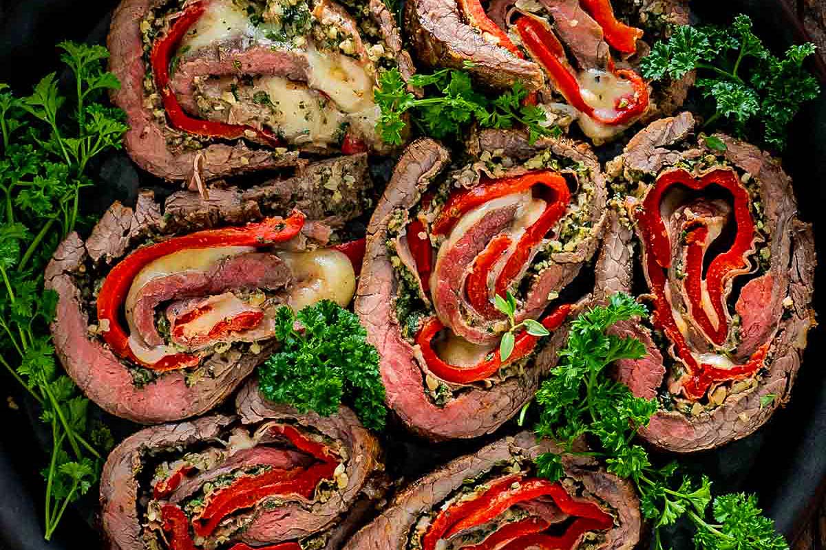 Italian Stuffed Flank Steak. 