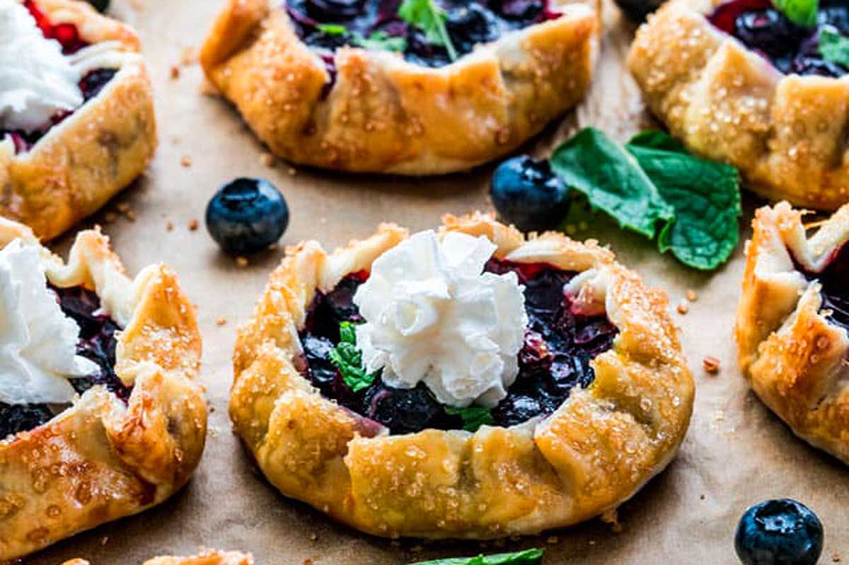 mini blueberry galettes 1