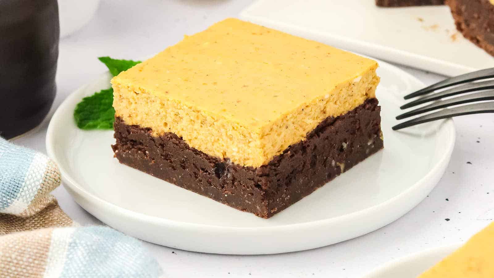 Pumpkin Brownies recipe by Cheerful Cook.