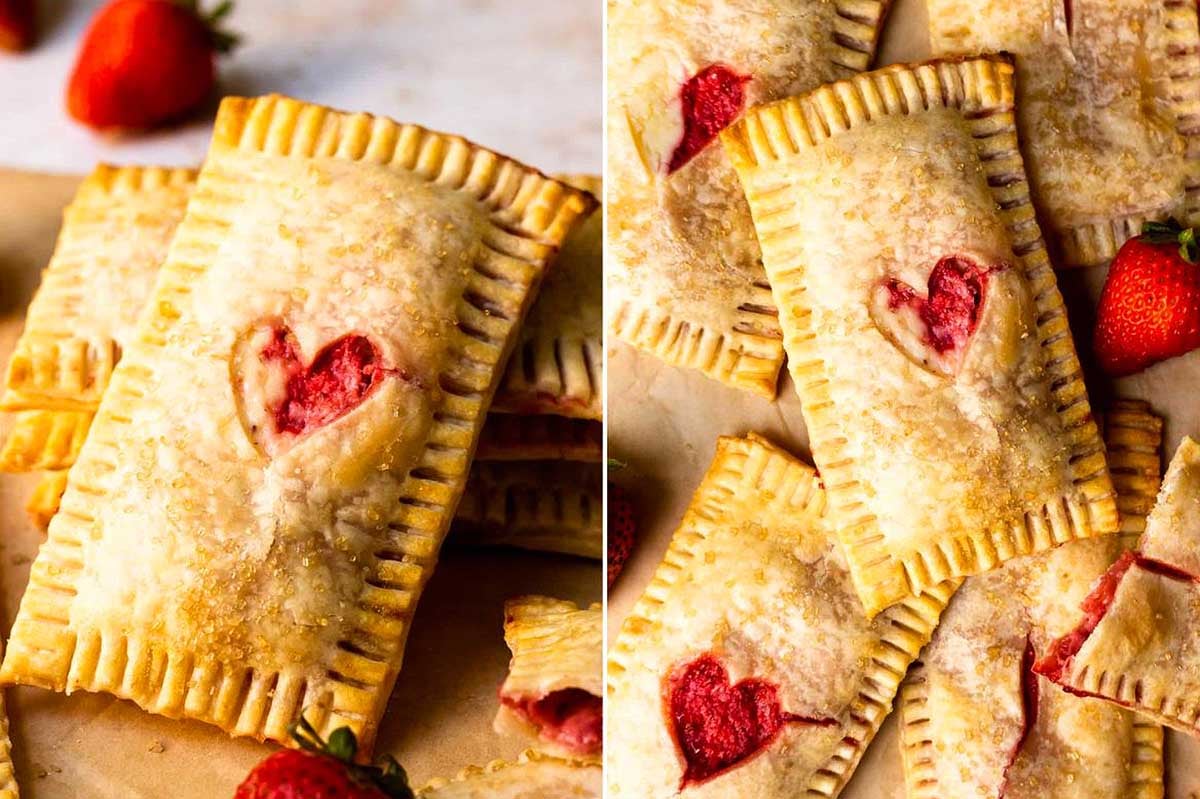 Copycat McDonald's Strawberry And Cream Mini Pies.
