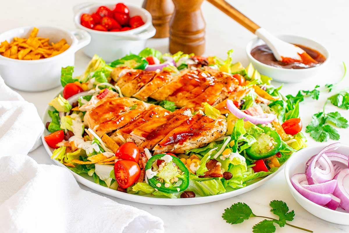 Grilled BBQ Chicken Salad.