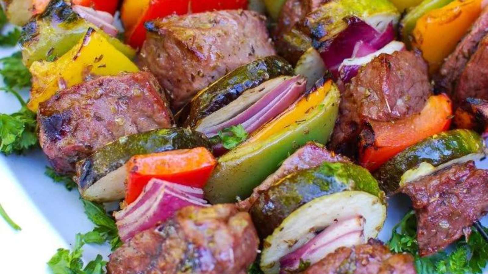 Mediterranean Beef Kabobs recipe by A Cedar Spoon.