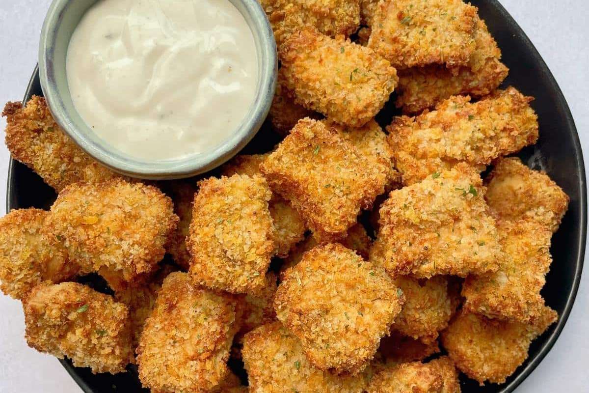 Air Fryer Tofu Nuggets. 