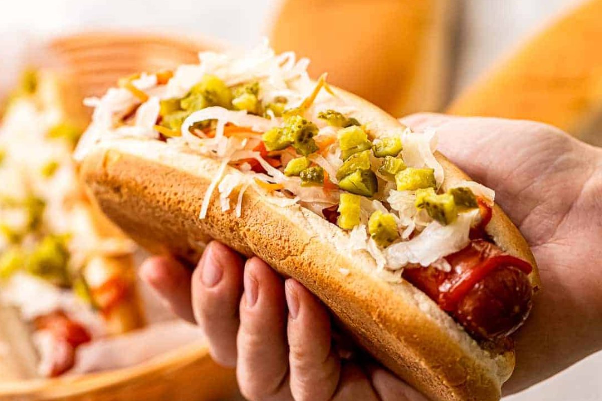 Air Fryer Hot Dogs.