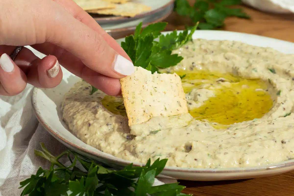 Air Fryer Babaganoush: Smoky Aubergine Dip.