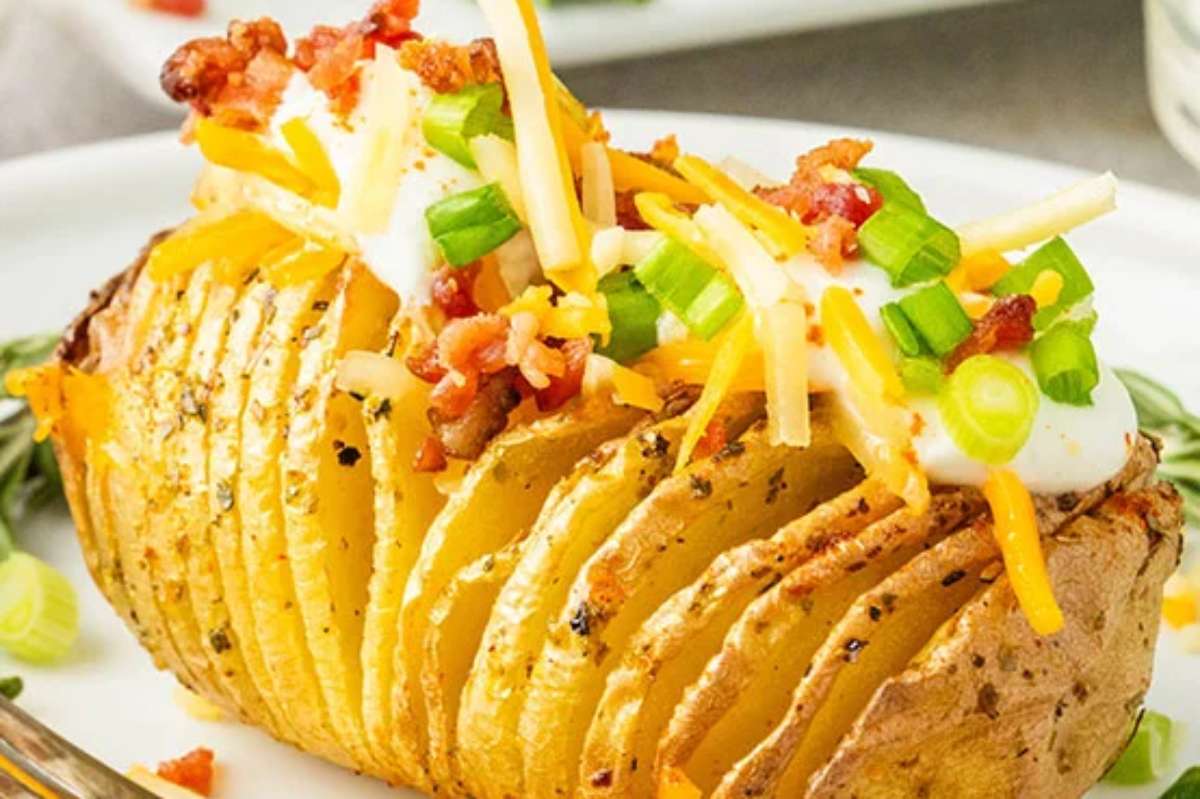 Air Fryer Hasselback Potatoes.