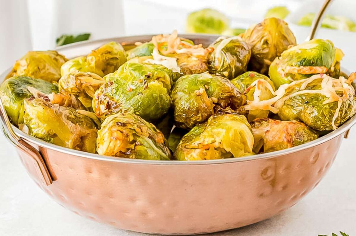 Air Fryer Smashed Brussels Sprouts. 