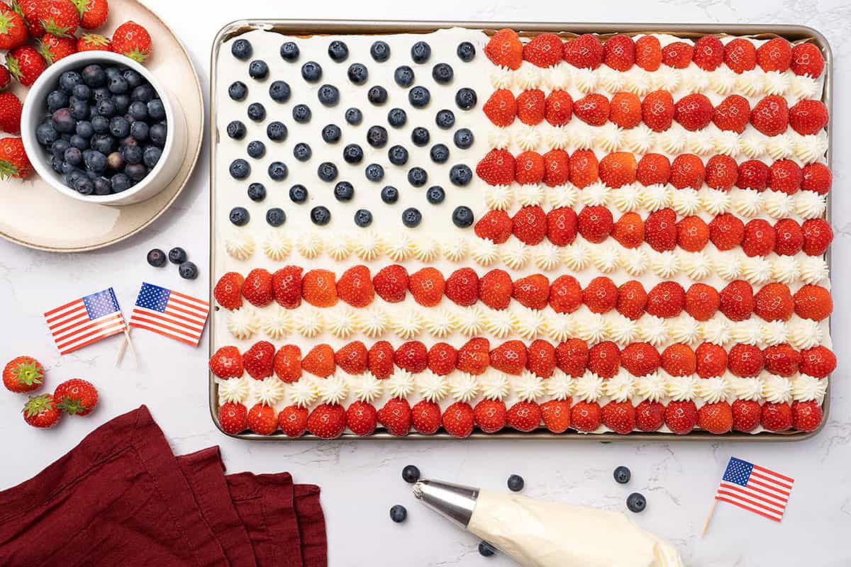 American Flag Cake. 