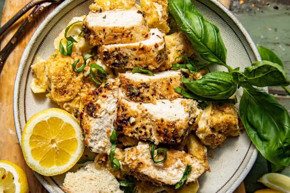 Asiago Tortelloni Alfredo With Grilled Chicken