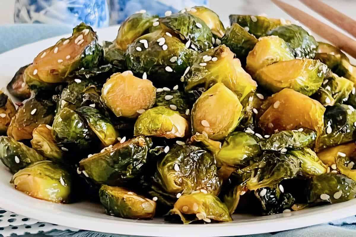 Asian-Inspired Teriyaki Brussels Sprouts. 