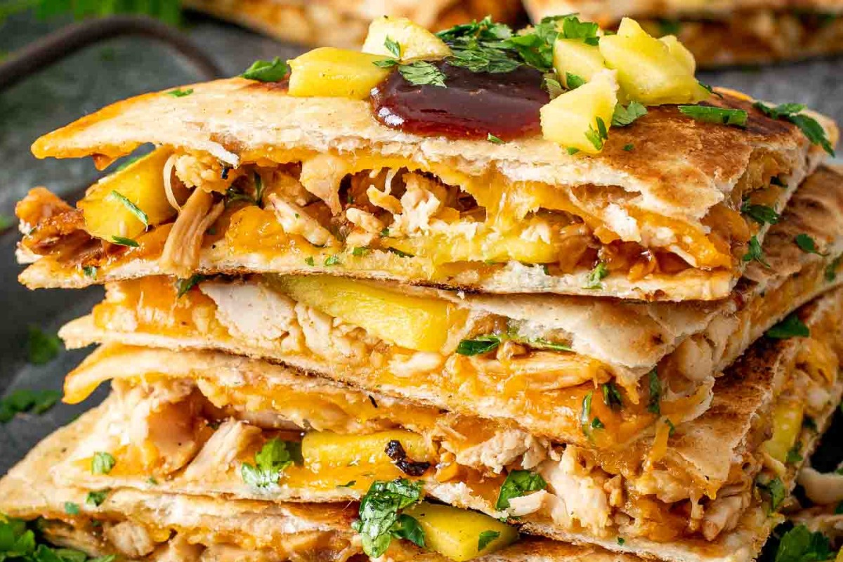 BBQ Chicken Mango Quesadillas
