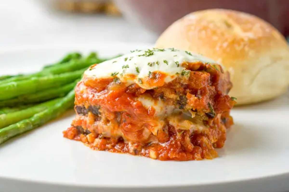 Baked Eggplant Parmesan.