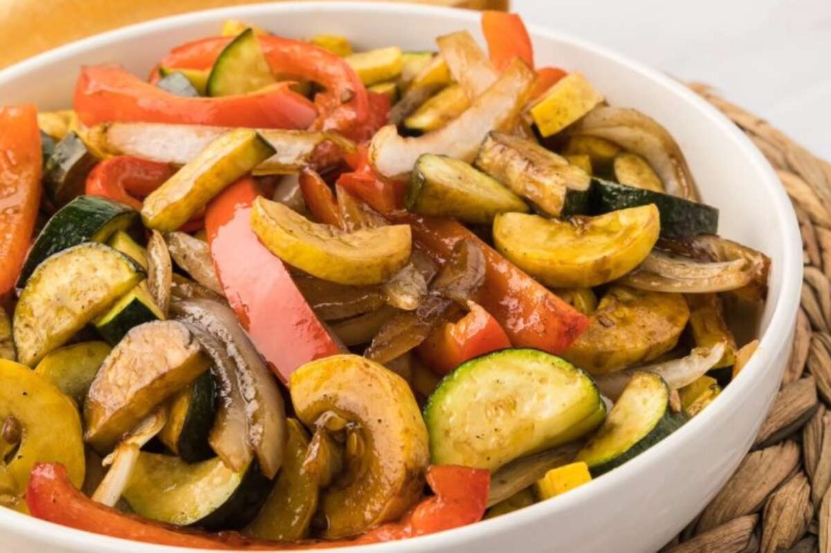 Balsamic Roasted Vegetables.