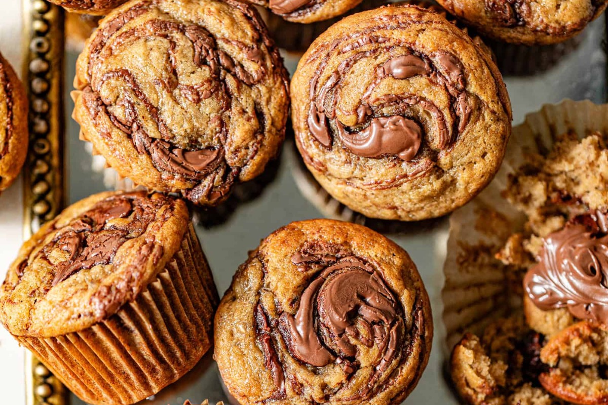 Banana And Nutella Muffins 1