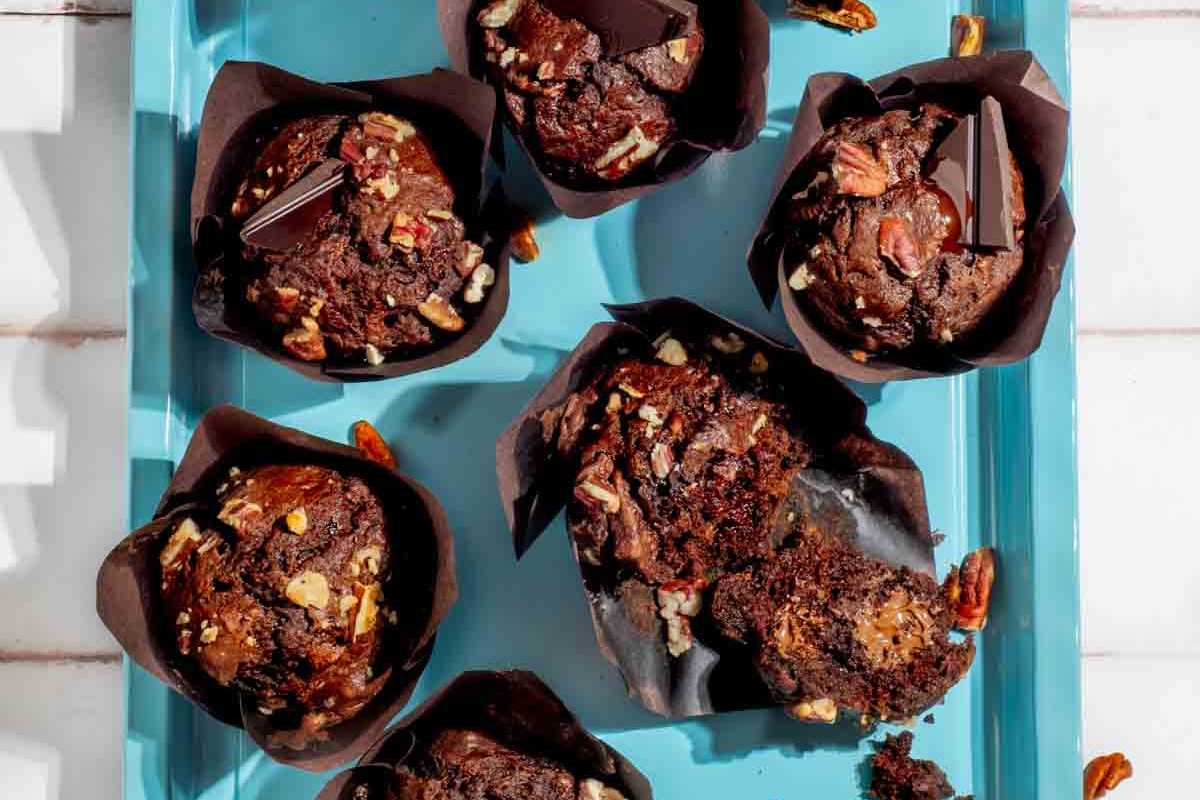 Banana Chocolate Chunk Muffins. 