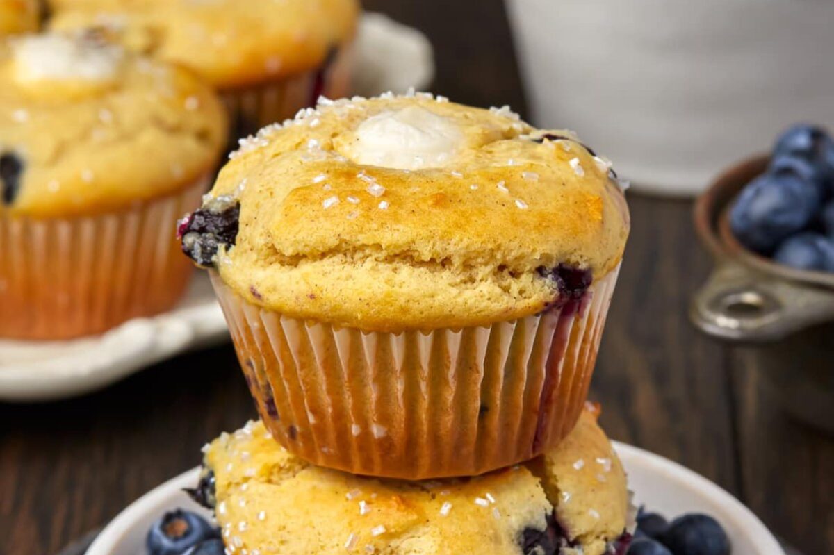Blueberry Cream Cheese Muffins. 