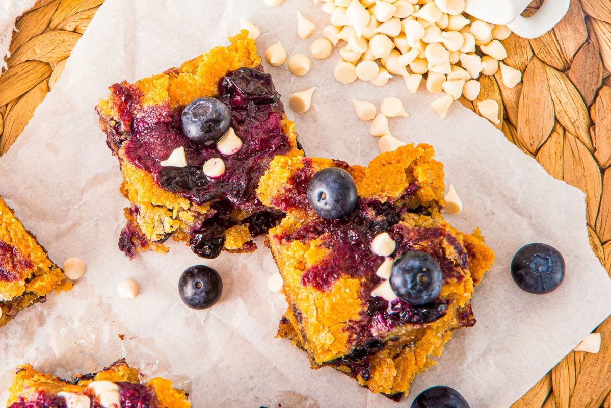 Blueberry White Chocolate Blondies Recipe