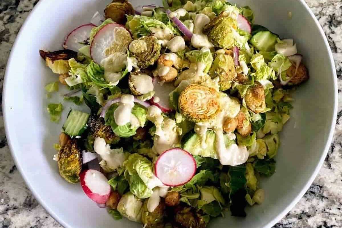 Brussel Sprout Caesar Salad.