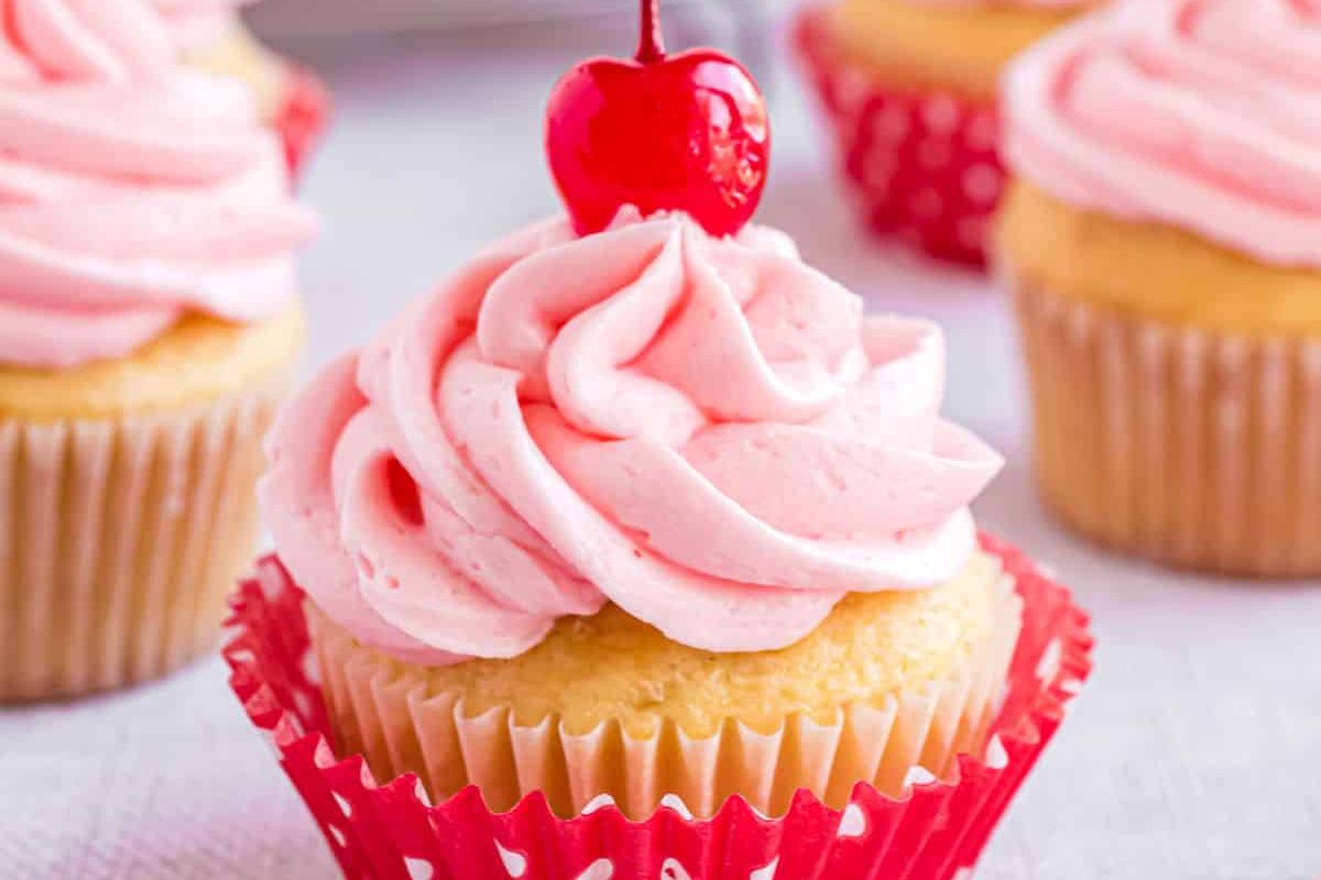 Cherry Almond Cupcakes