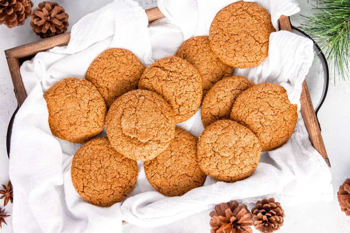Chewy Molasses Spice Cookies. 