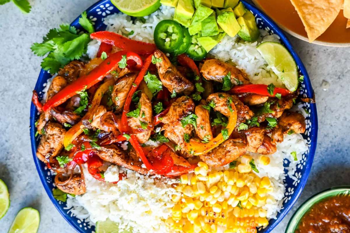 Chicken Fajita Bowl. 