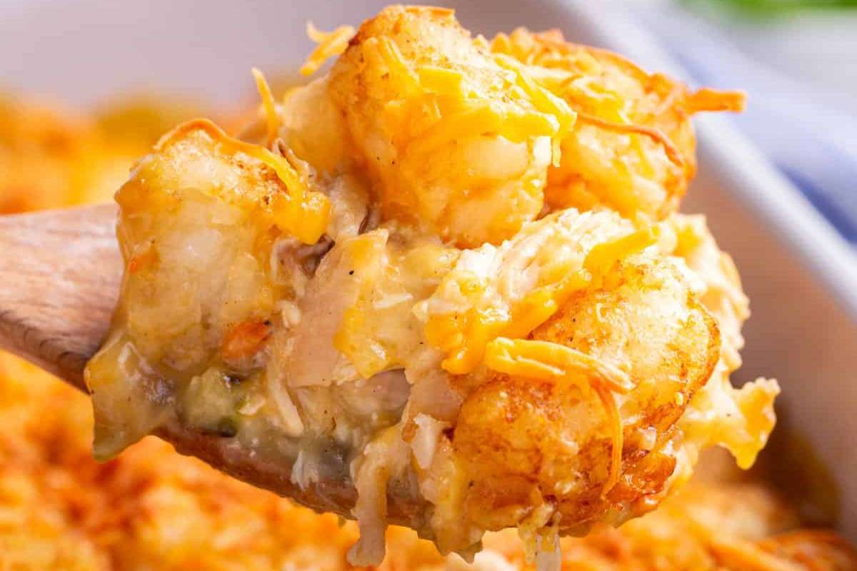 Chicken Tater Tot Casserole. 