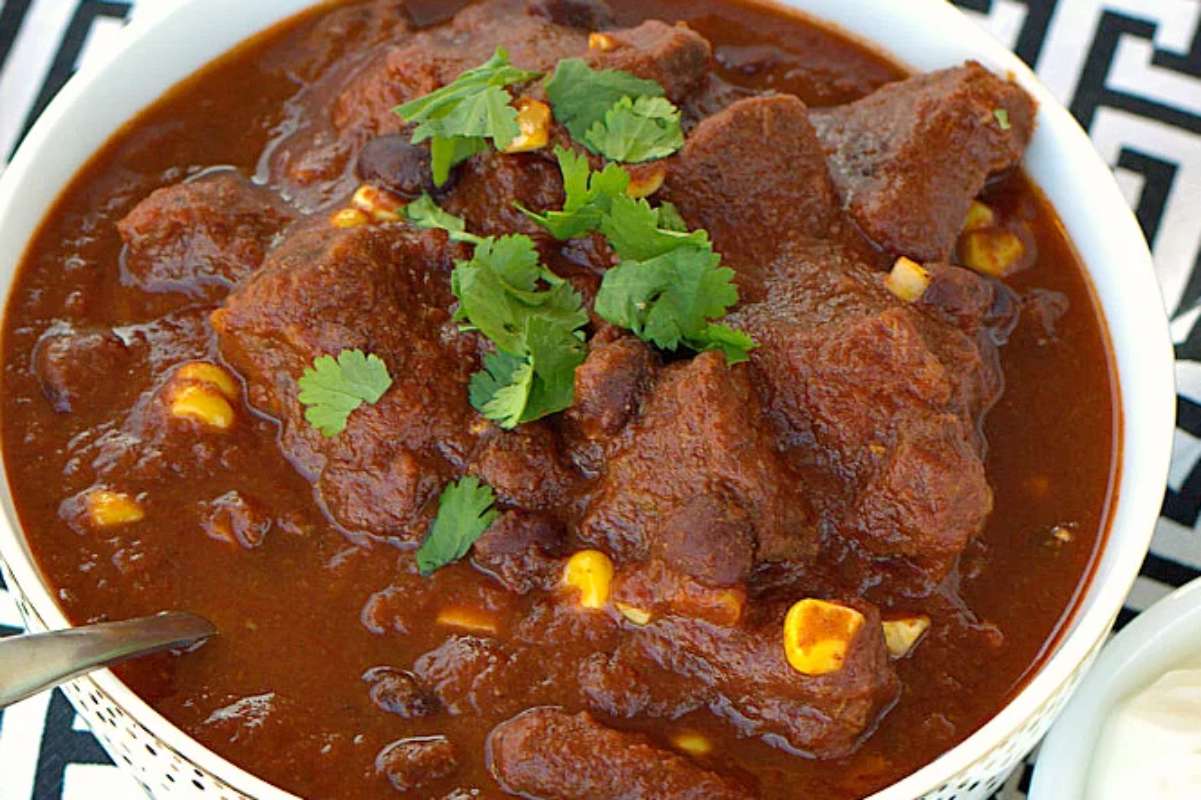 Chunky Beef Chili. 