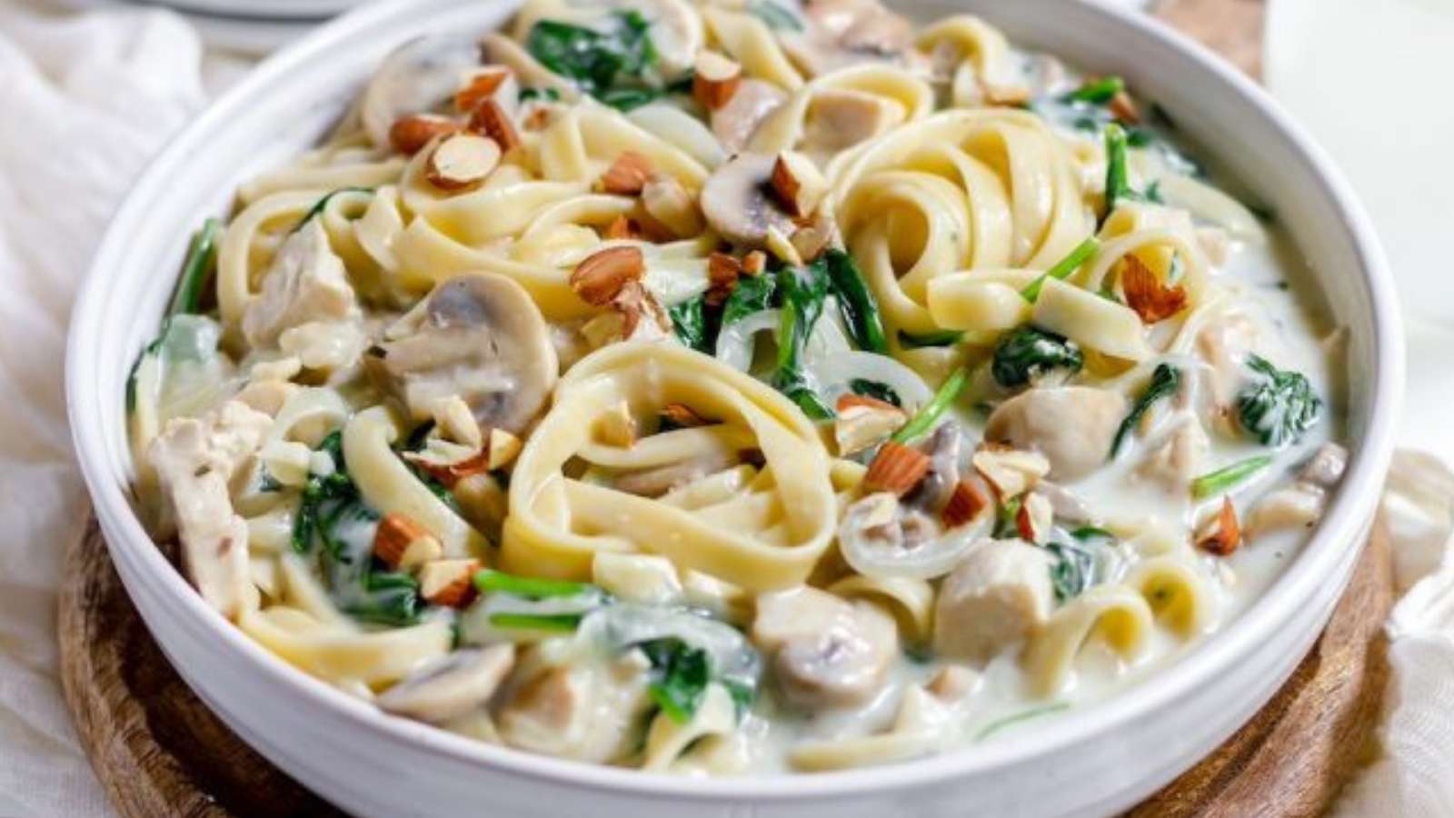 Almond Chicken Florentine recipe by Cinnamon and Sage Co.