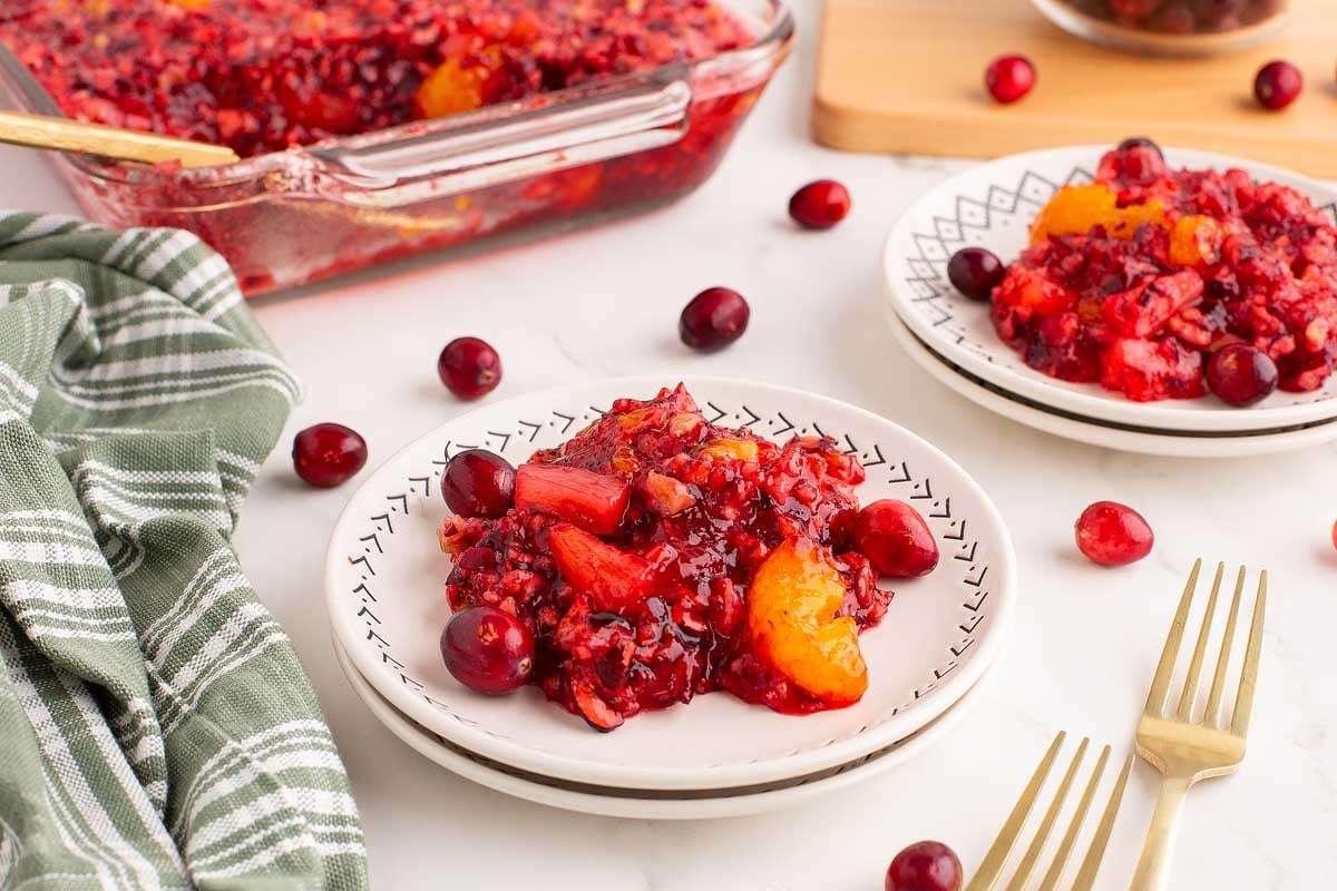 Cranberry Jello Salad With Mandarins And Pineapple.