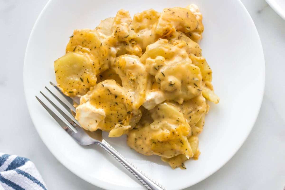 Cream Cheese Scalloped Potatoes.
