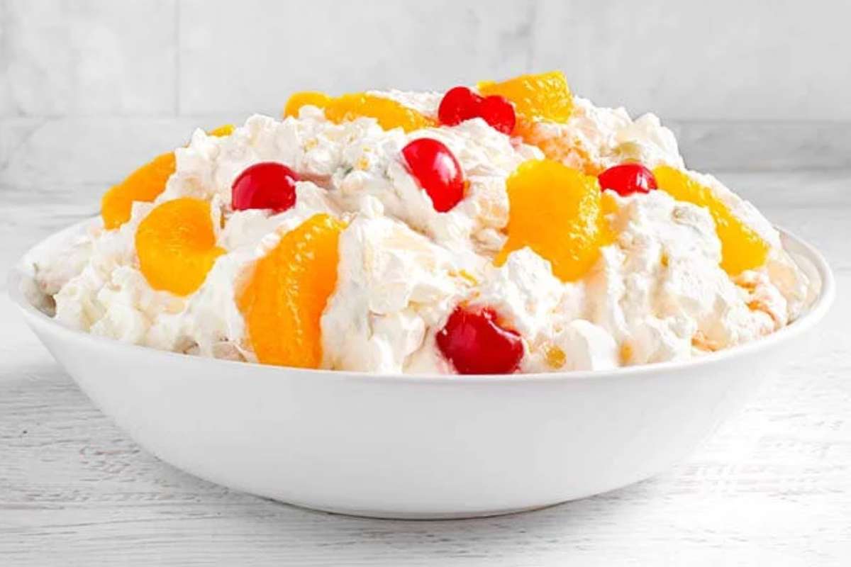 Creamy Cheesecake Fruit Salad. 