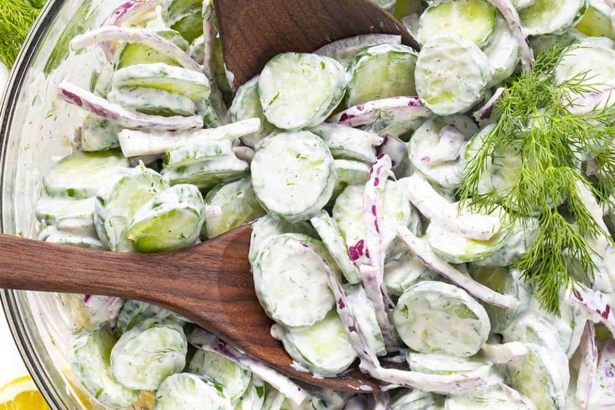 Creamy Cucumber Salad.