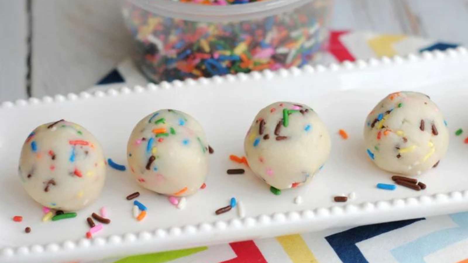 Funfetti Cake Truffles recipe by Dancing Through the Rain.