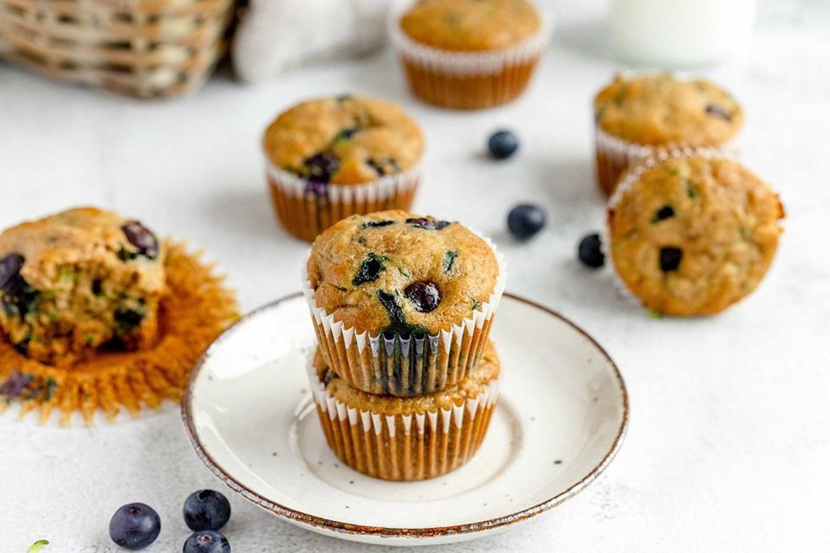 Delicious Blueberry Zucchini Muffins