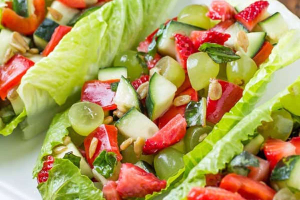 Delicious Fruit And Vegetable Salad. 