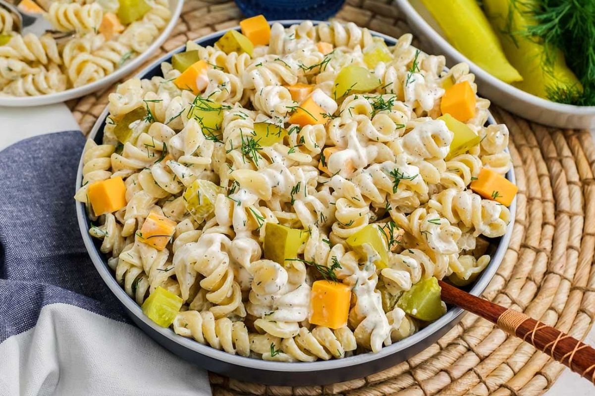 Dill Pickle Pasta Salad