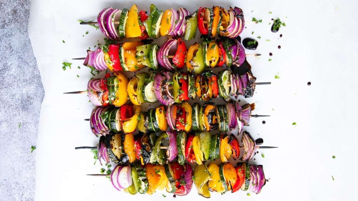 Easy Grilled Veggie Skewers.