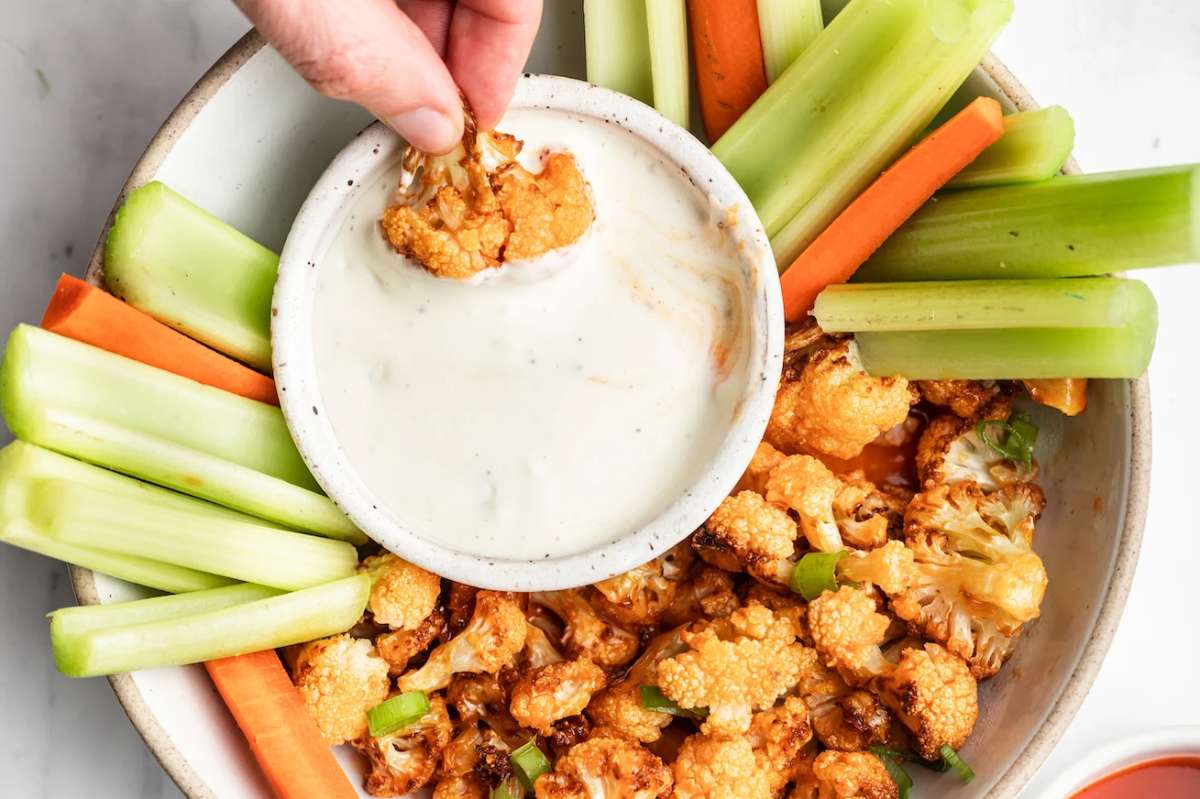Easy Air Fryer Buffalo Cauliflower Bites.