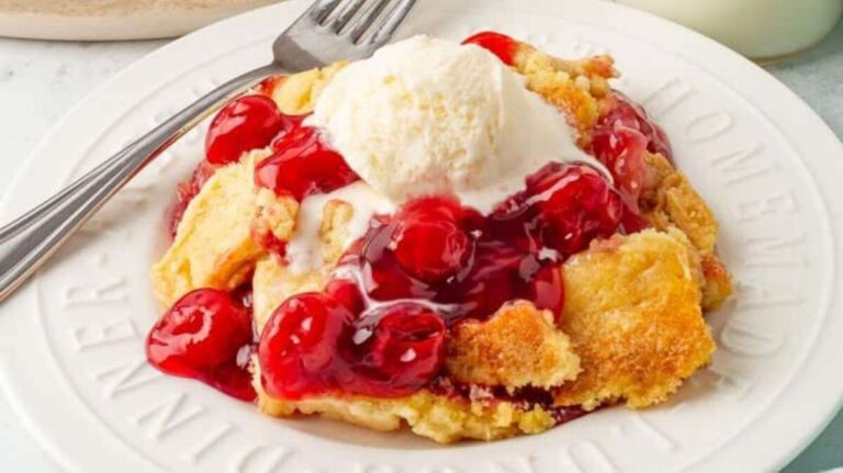 Easy Cherry Pineapple Dump Cake Recipe.