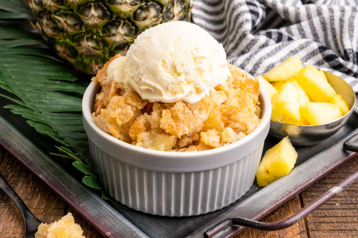 Easy Pineapple Dump Cake. 