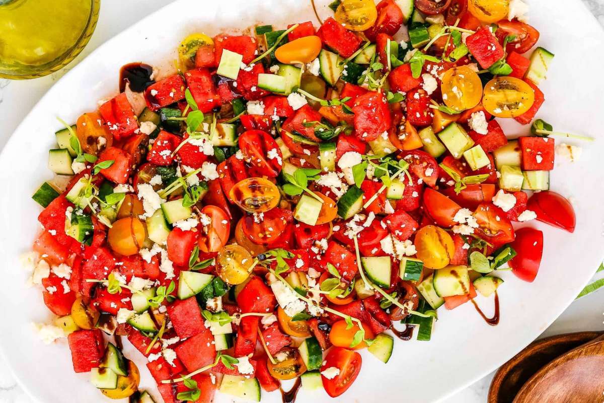Easy Watermelon Summer Salad.