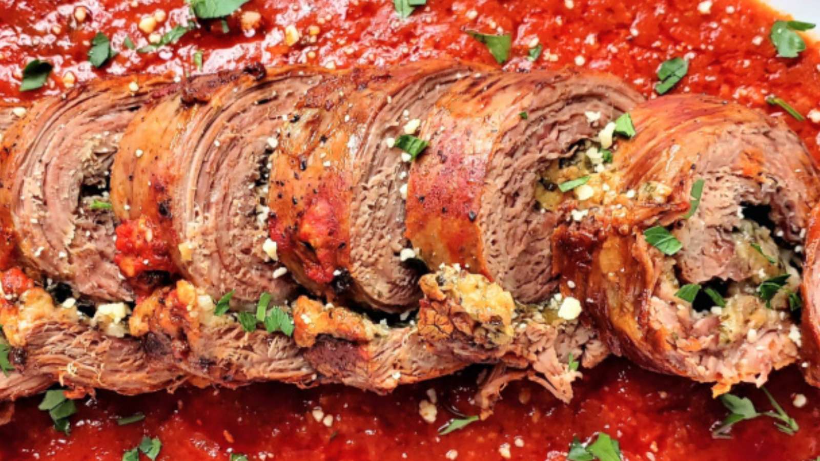 Slow Cooker Beef Braciole recipe by Flavorful Eats.