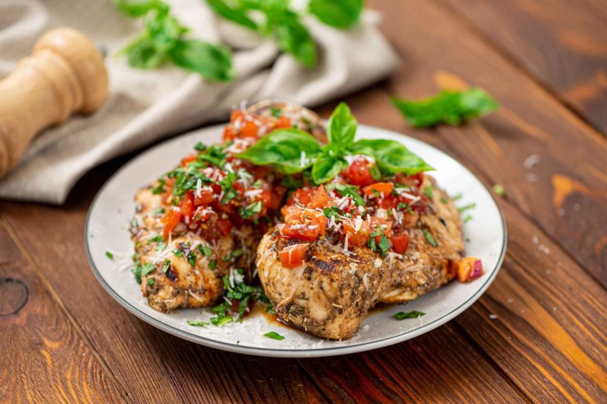Grilled Bruschetta Chicken. 