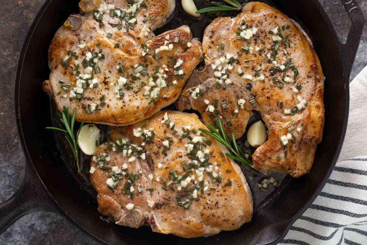 Garlic Rosemary Pork Chops. 
