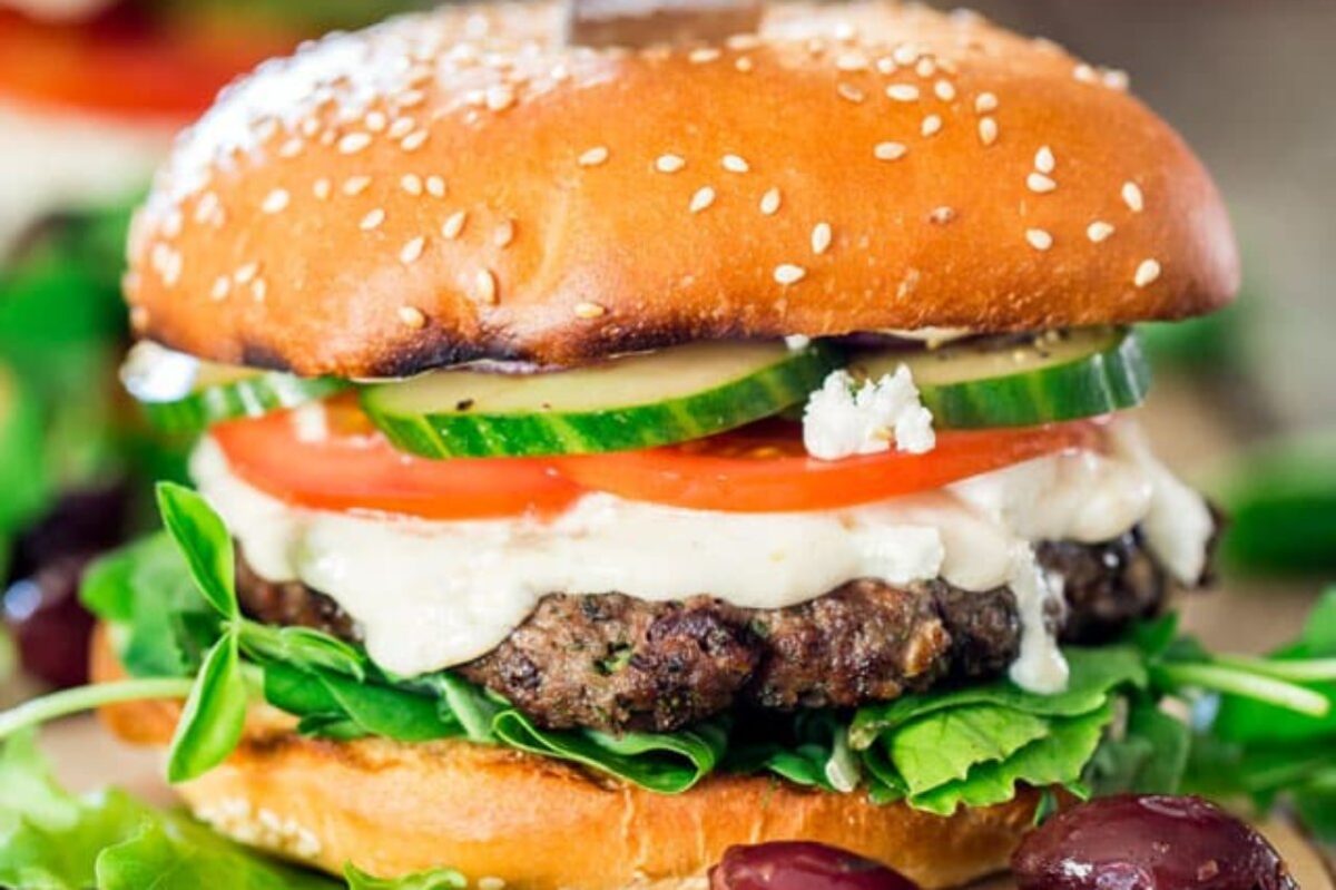 Greek Lamb Burgers. 