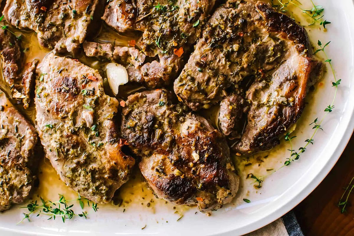 Greek Pork Steaks. 