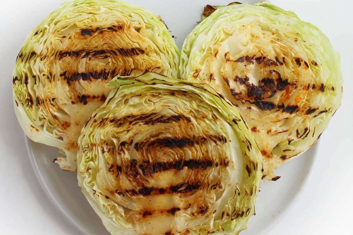 Grilled Cabbage Steaks.