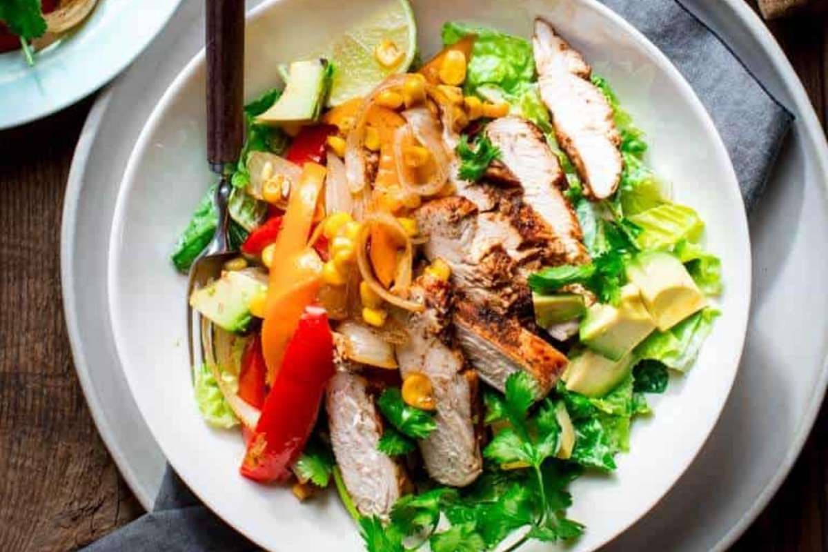 Grilled Chicken Fajita Salad.