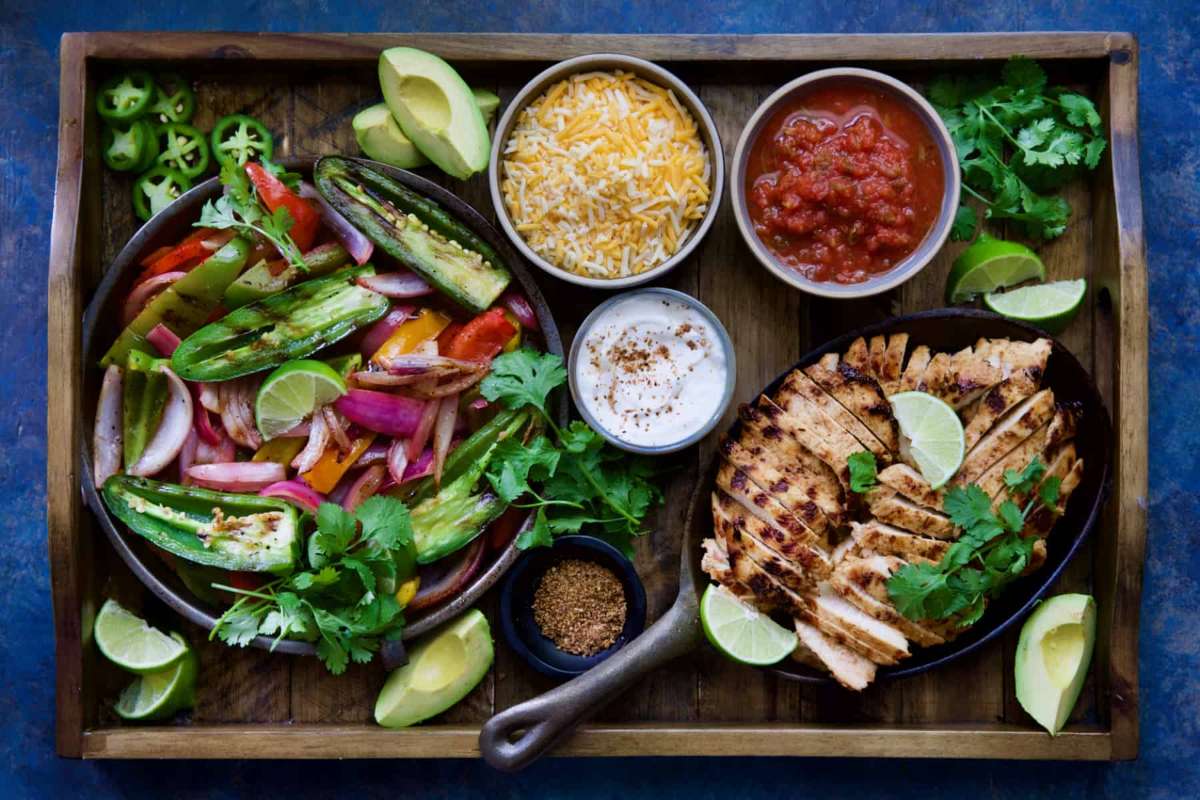 Grilled Chicken Fajitas with Tajin Seasoning. 